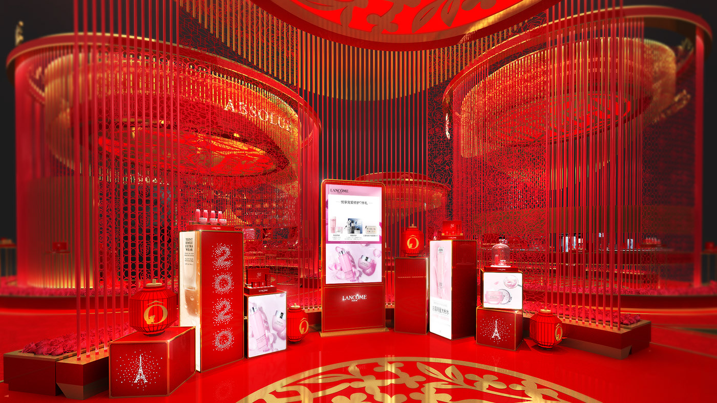 國(guó)風(fēng)來(lái)襲，LANCOME 蘭蔻2020新春廟會(huì)裝置展覽設(shè)計(jì)開啟潮流